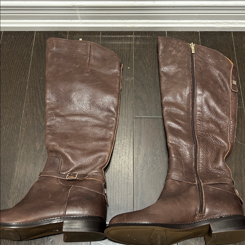 FRANCO Sarto Brown "Haylie" Tall Boot Buckle New